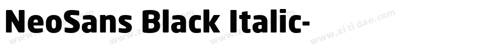 NeoSans Black Italic字体转换
